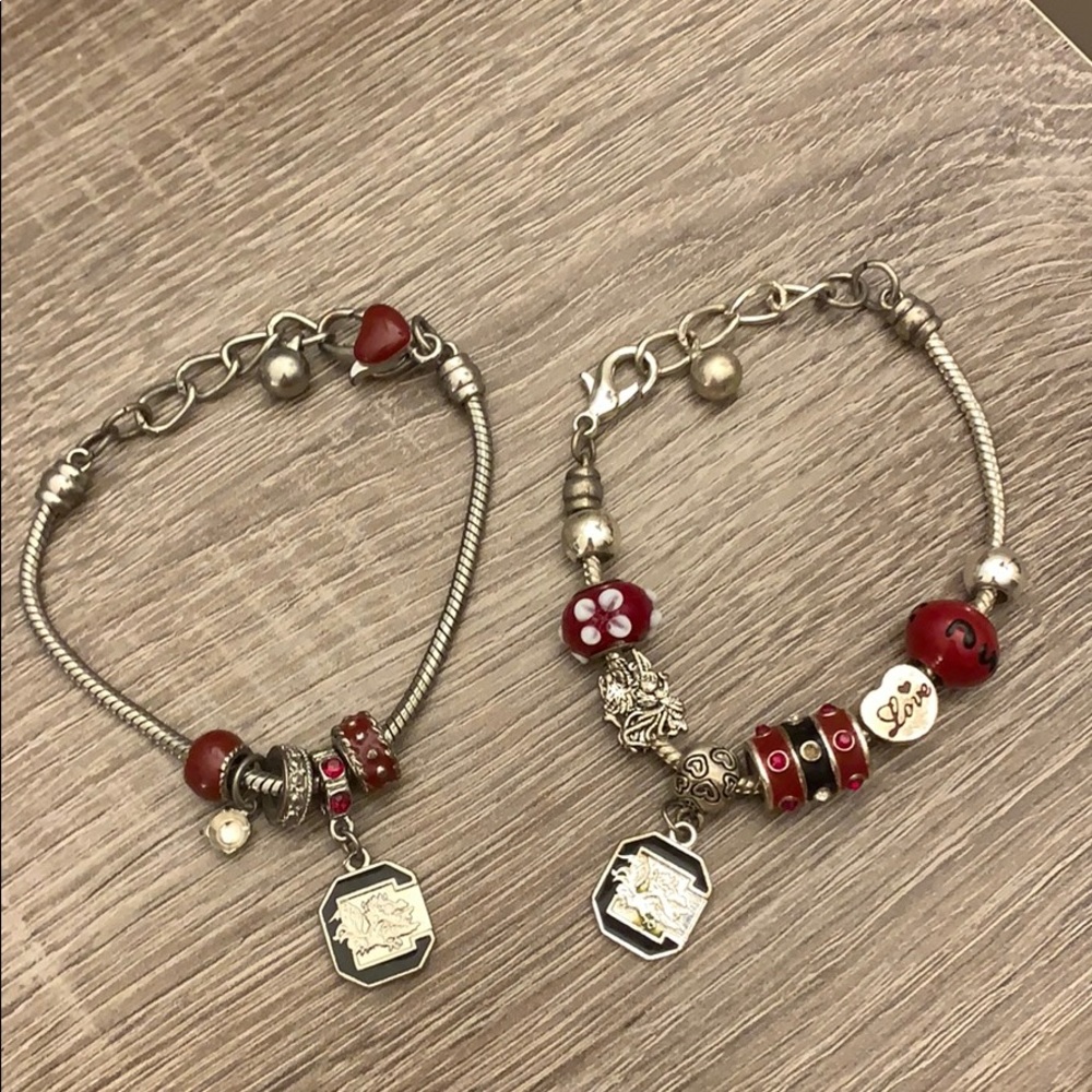 USC Gamecock Pandora Charm Bracelet Set